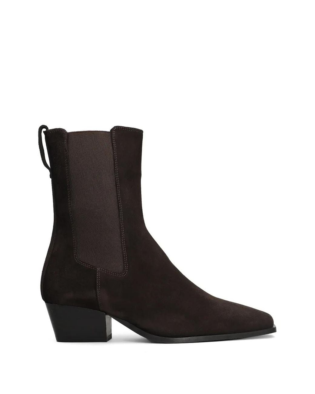 Bibi Lou Black Suede Square-Toe Ankle Boots