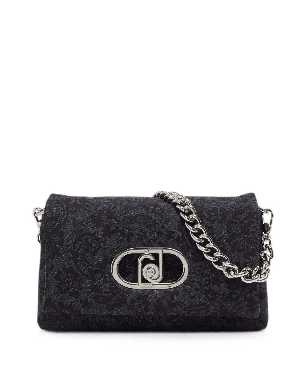Liu Jo Black Sac La Puffy Médium En Jean Imprimé