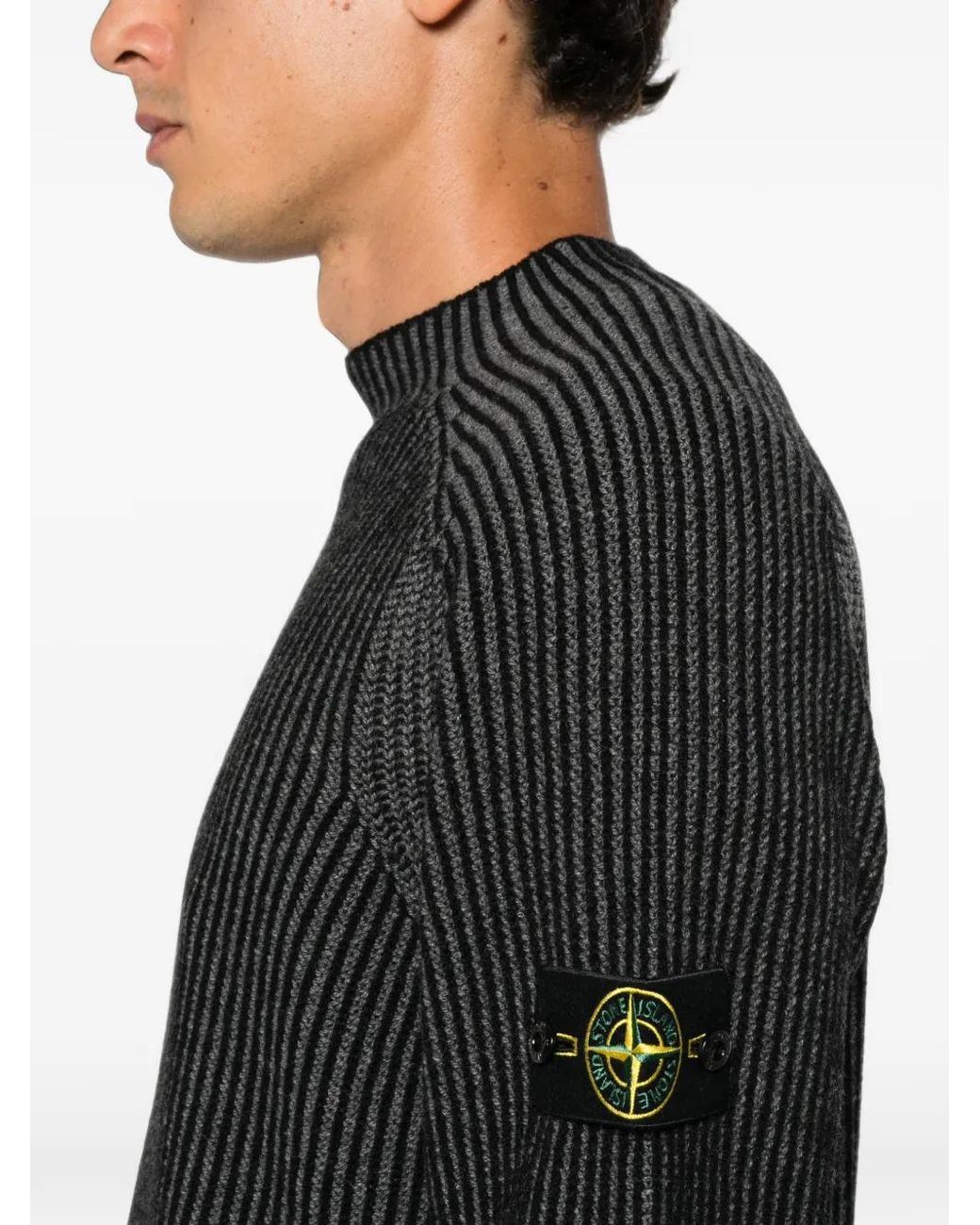 Stone Island Black 5100043 Vanisé Cashmere Sweater for men