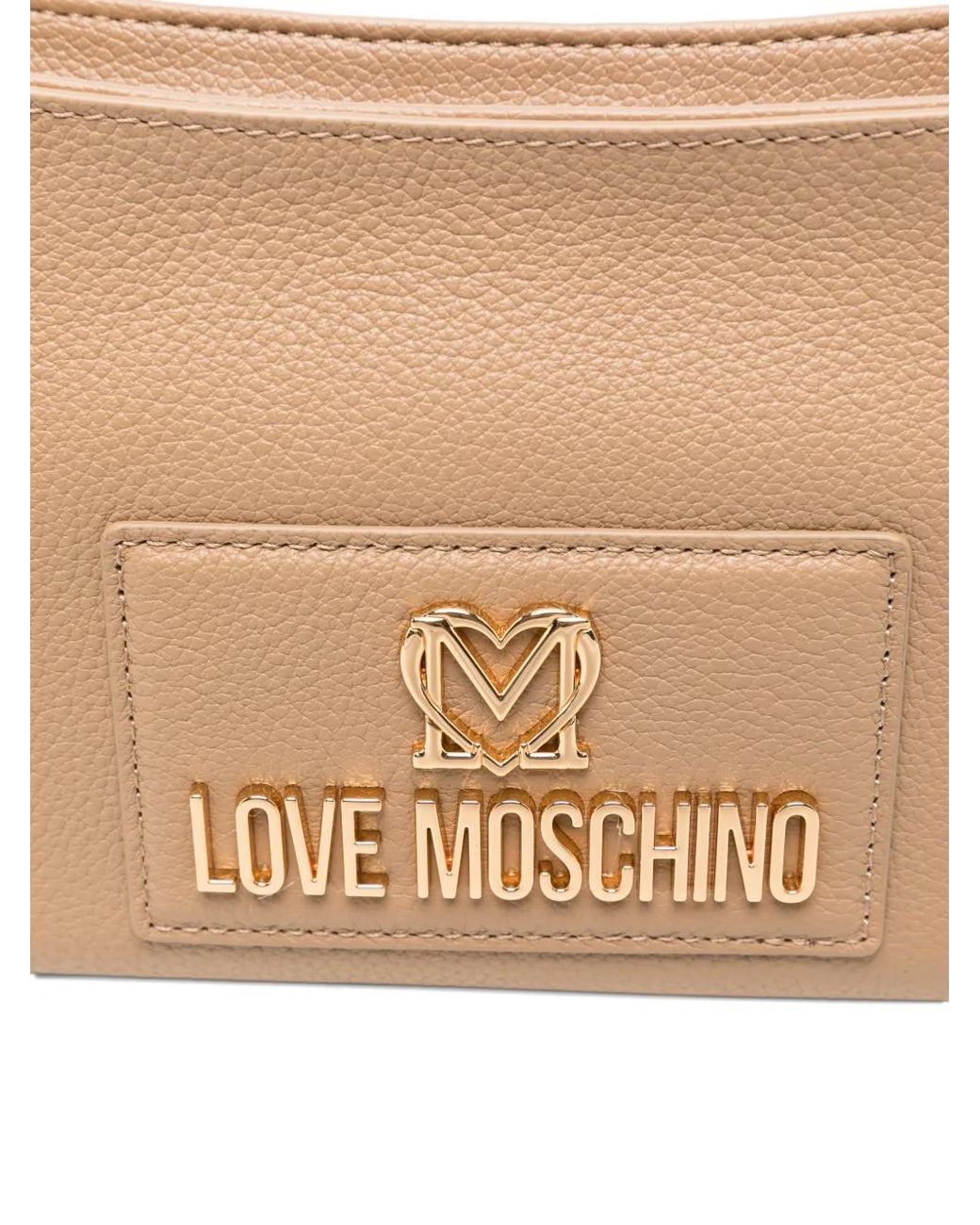 Love Moschino White Logo Chain-Strap Shoulder Bag