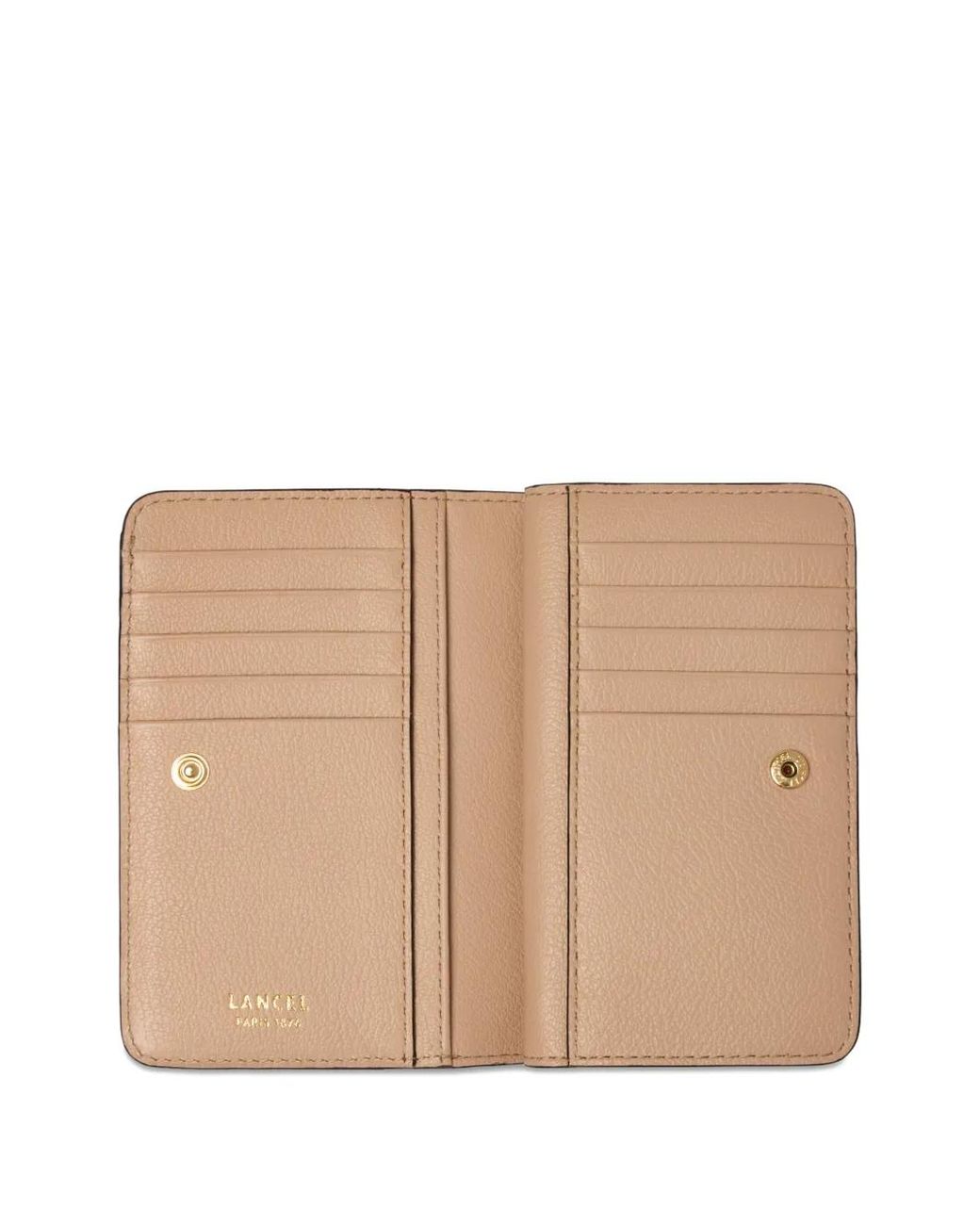 Lancel Natural Rectangular Zip Wallet