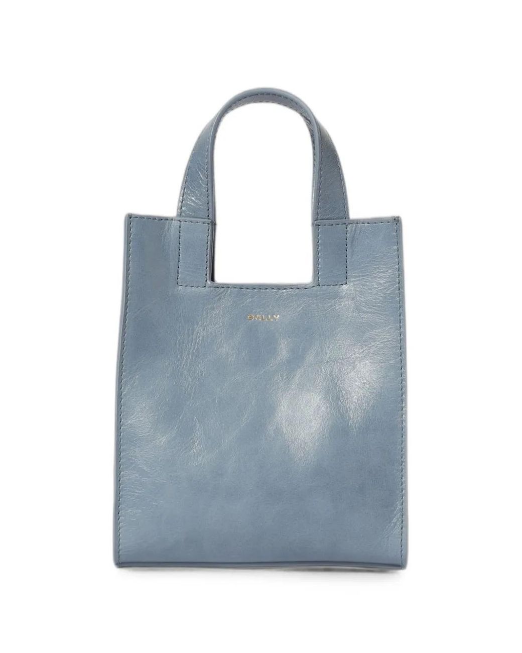 Bally Blue Small Easy Leather Tote Bag