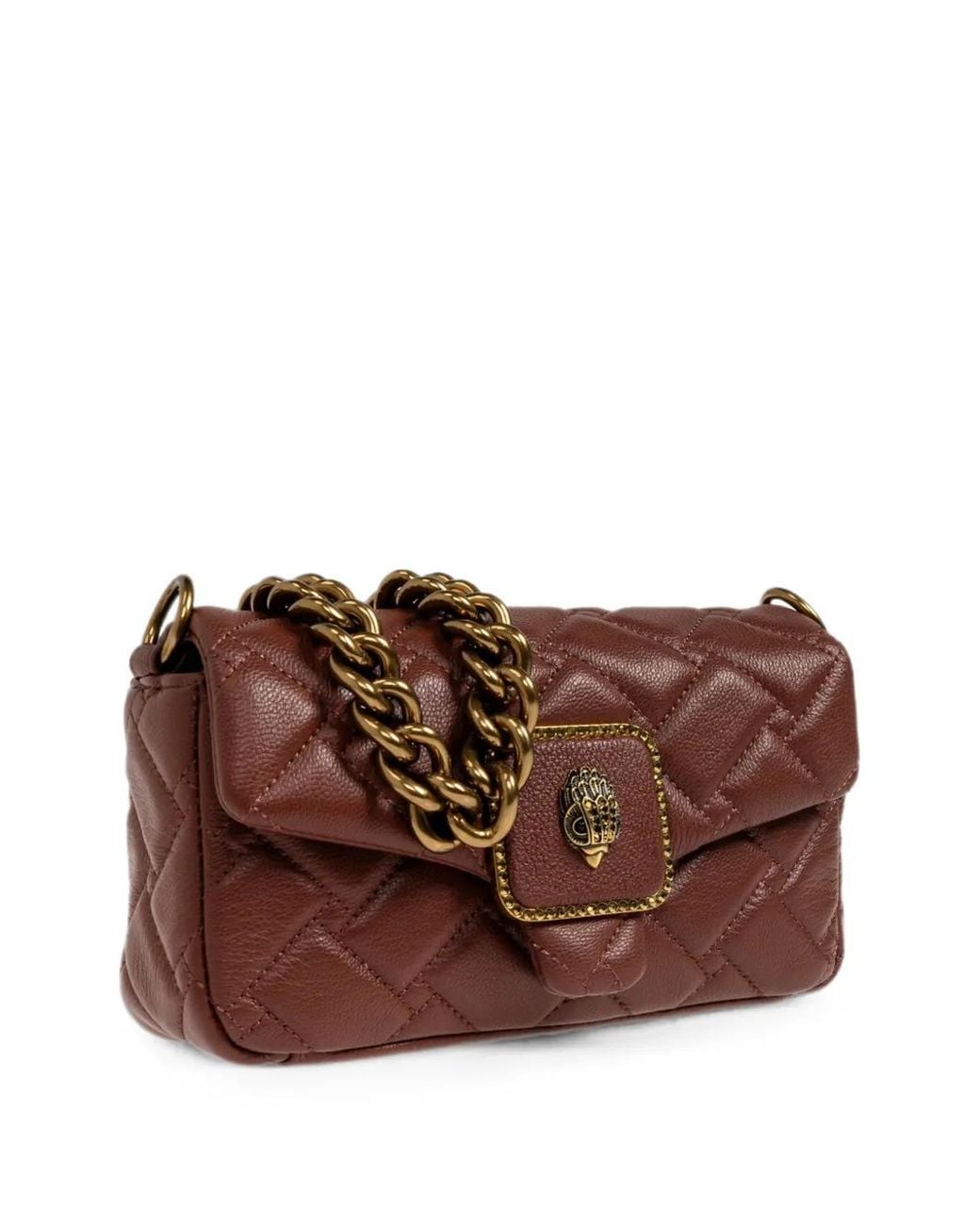Kurt Geiger Brown Mini Pimlico Quilted Leather Shoulder Bag