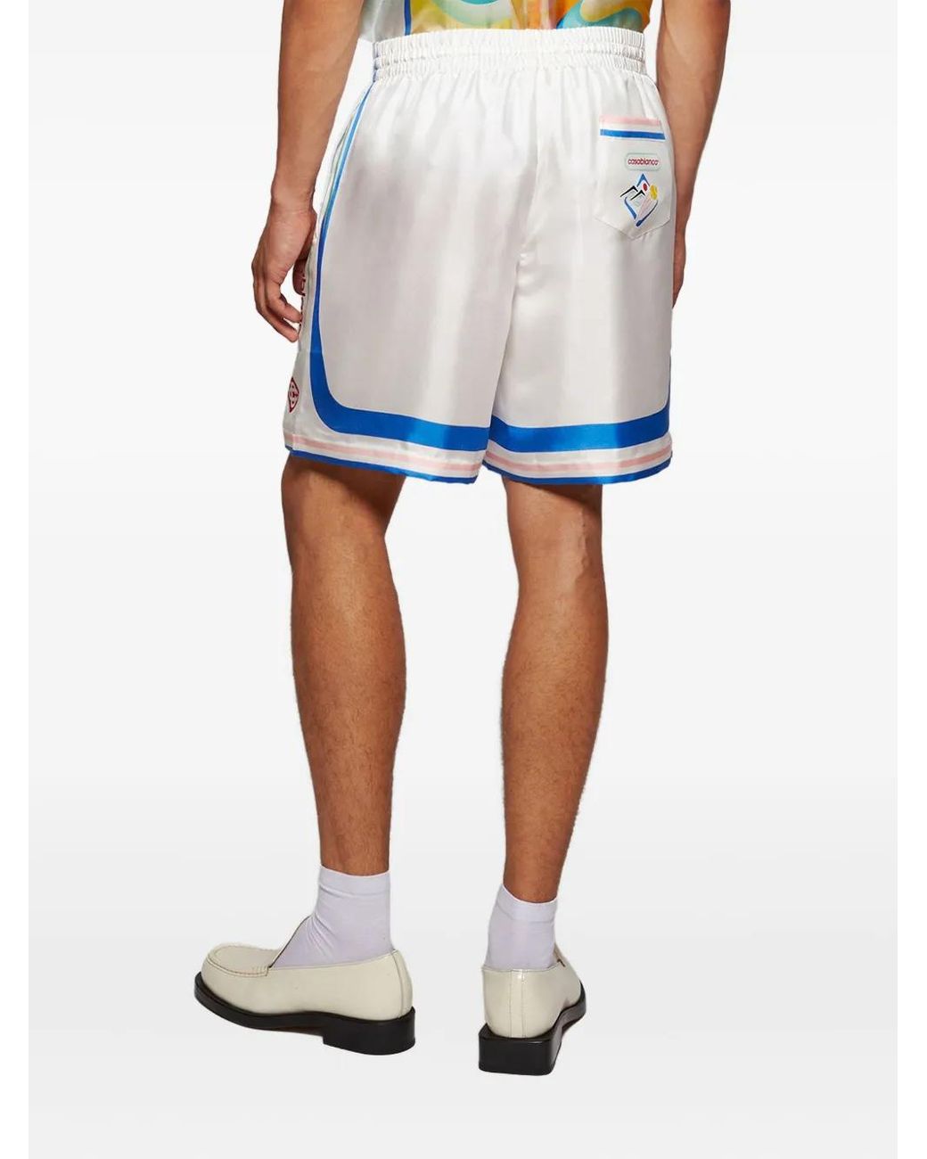 Casablanca White Drawstring Shorts for men
