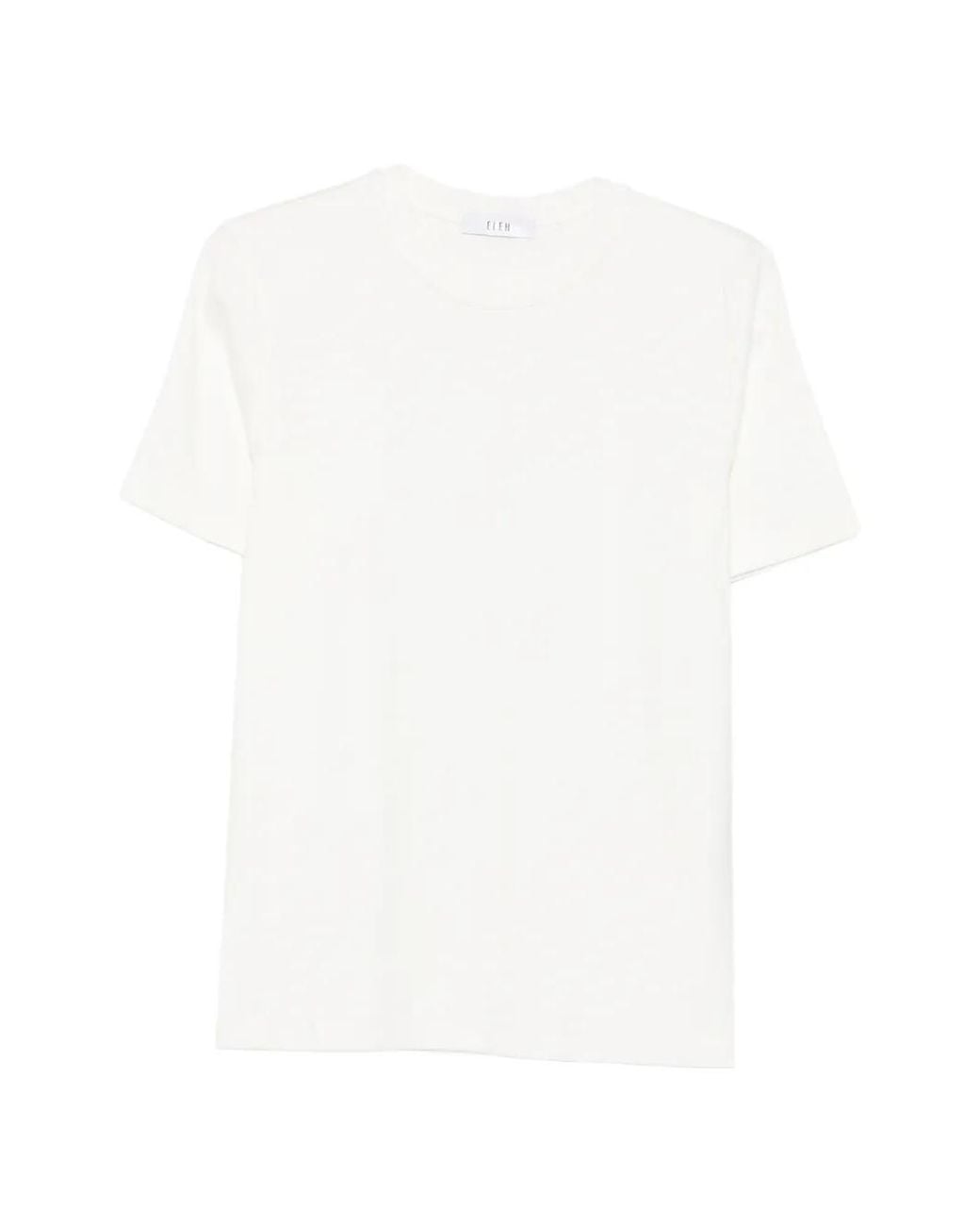 ELEH White Crew-Neck Short-Sleeve T-Shirt