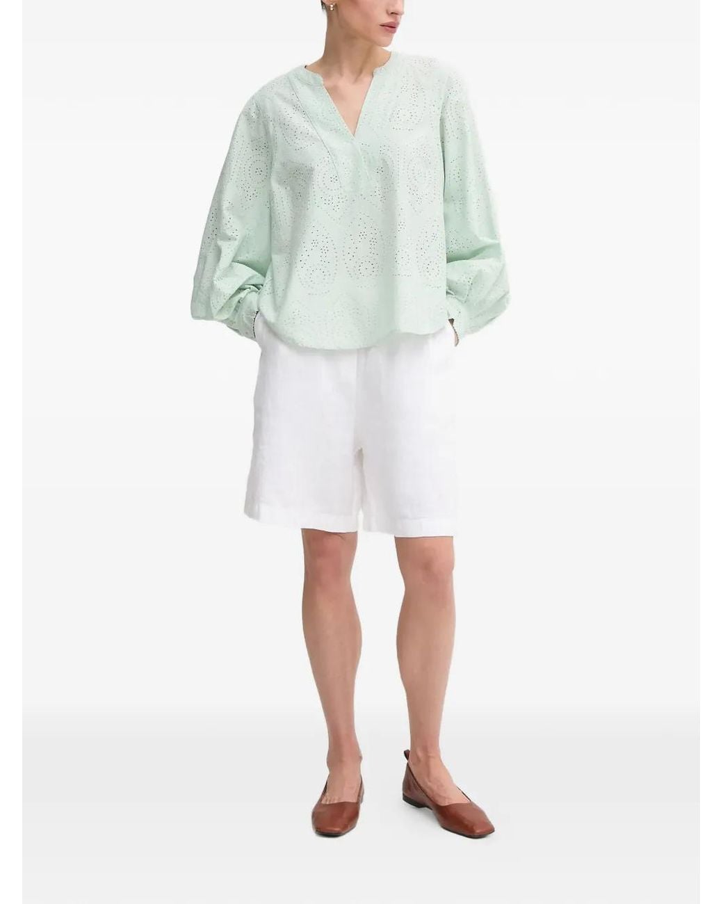 Mos Mosh Green V-Neck Top