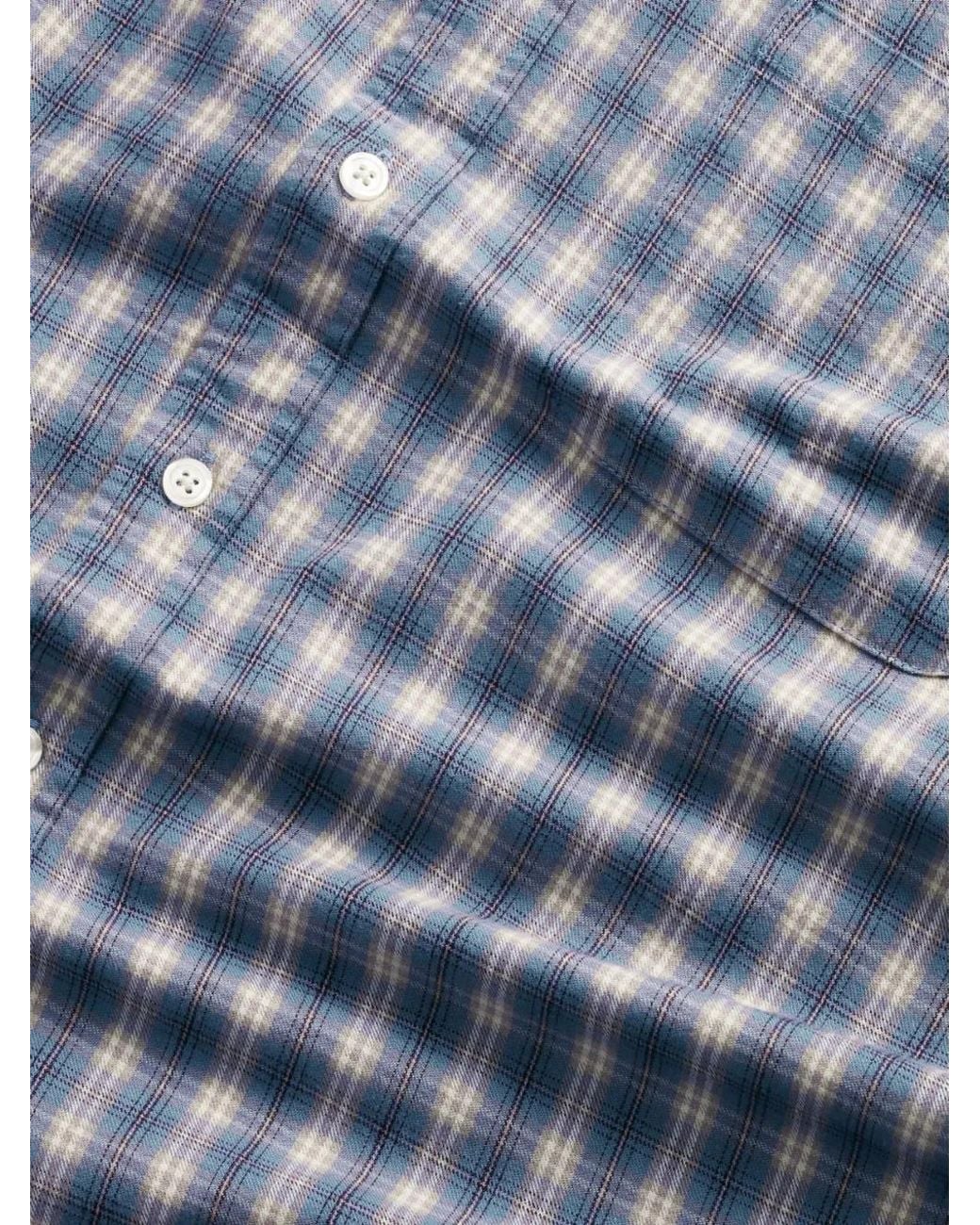 NN07 Blue Brushed Check Shirt for men