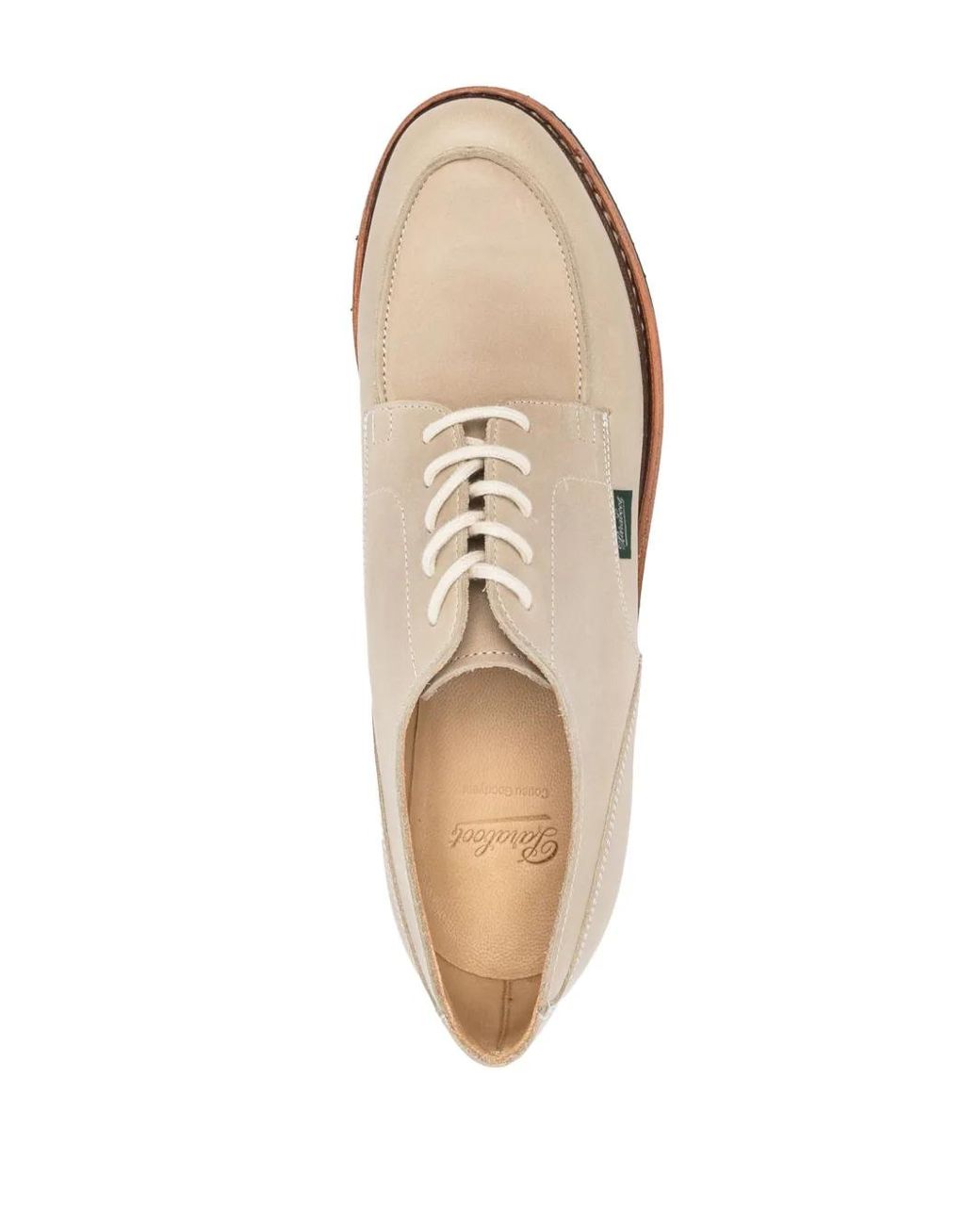 Paraboot White Amboise Leather Derby Shoes for men
