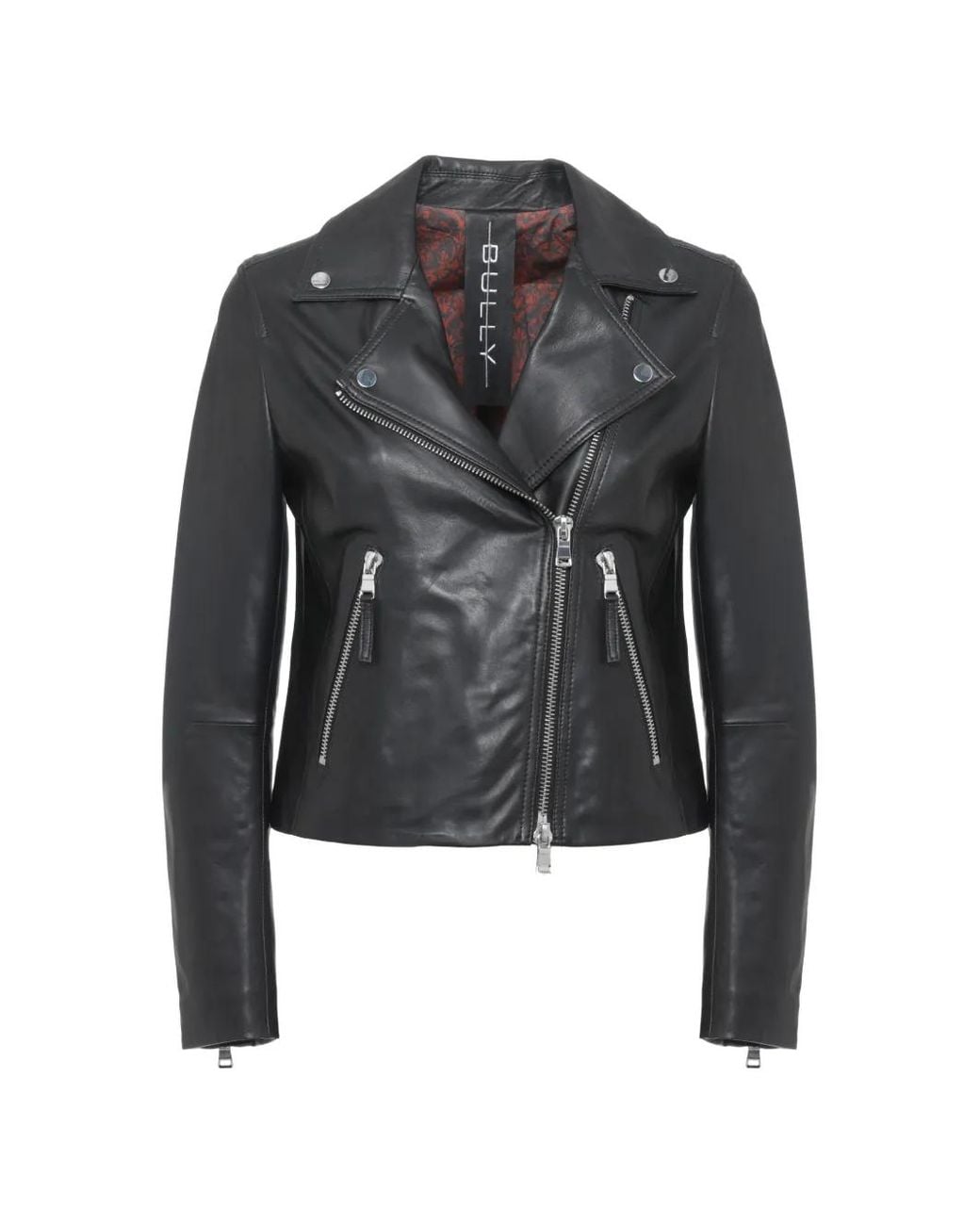 Bully Black Biker Leather Jacket