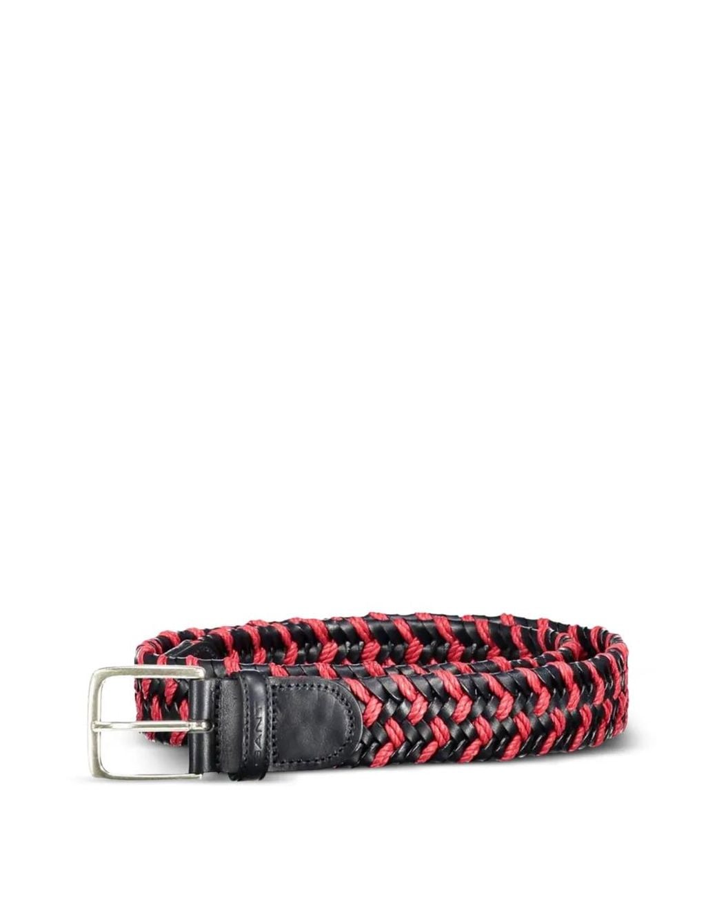 Gant White Braided Leather Belt for men
