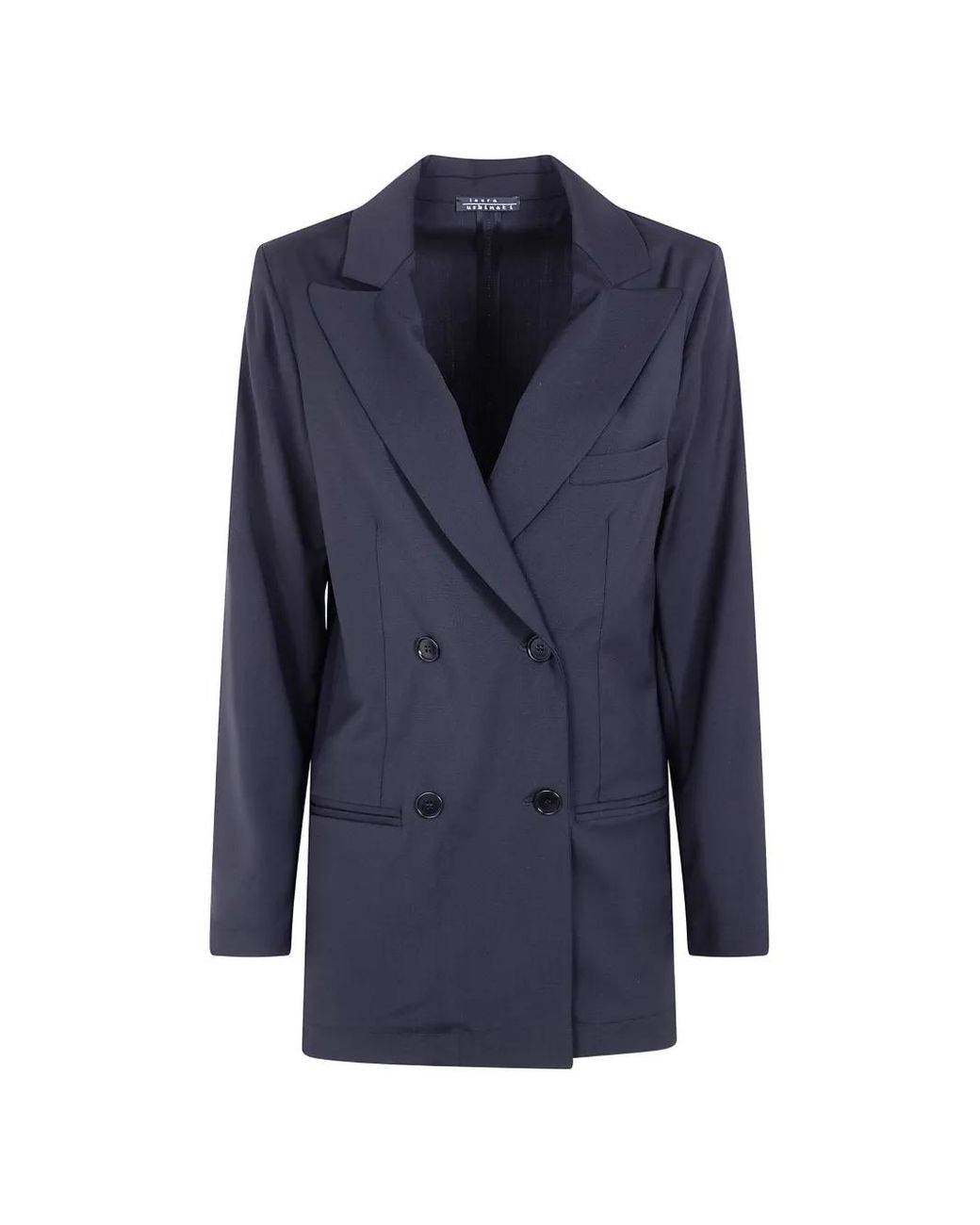 Laura Urbinati Blue Double-Breasted Blazer