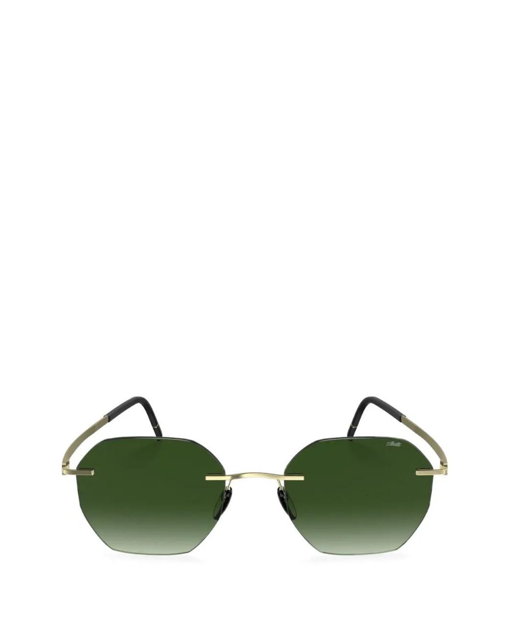 Silhouette Green Lunettes De Soleil À Monture Géométrique