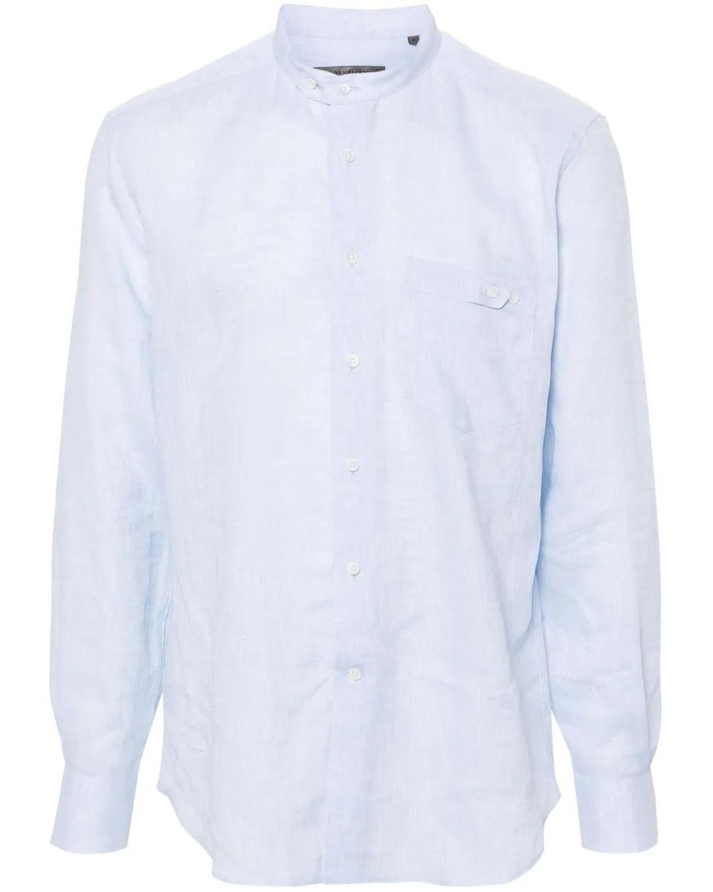 Corneliani White Linen Shirt for men