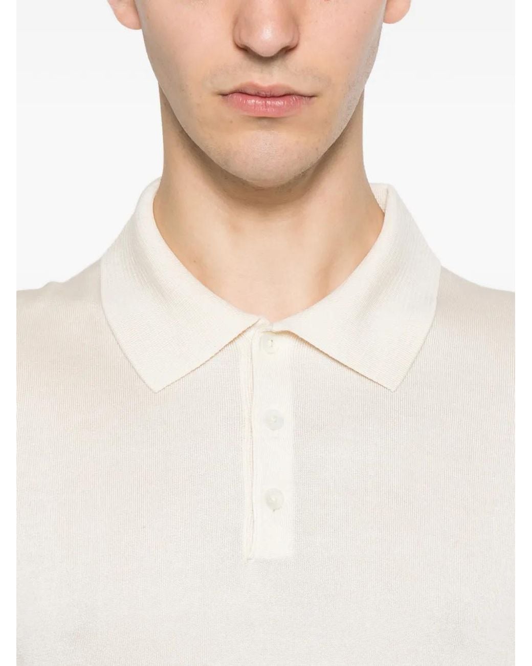 Panicale White Short-Sleeve Polo Shirt for men