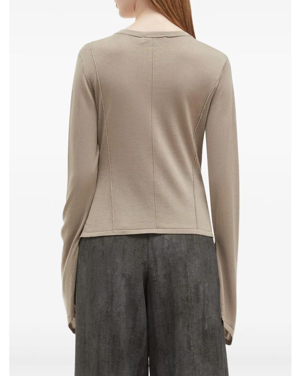 B+ AB Natural Asymmetric Cardigan