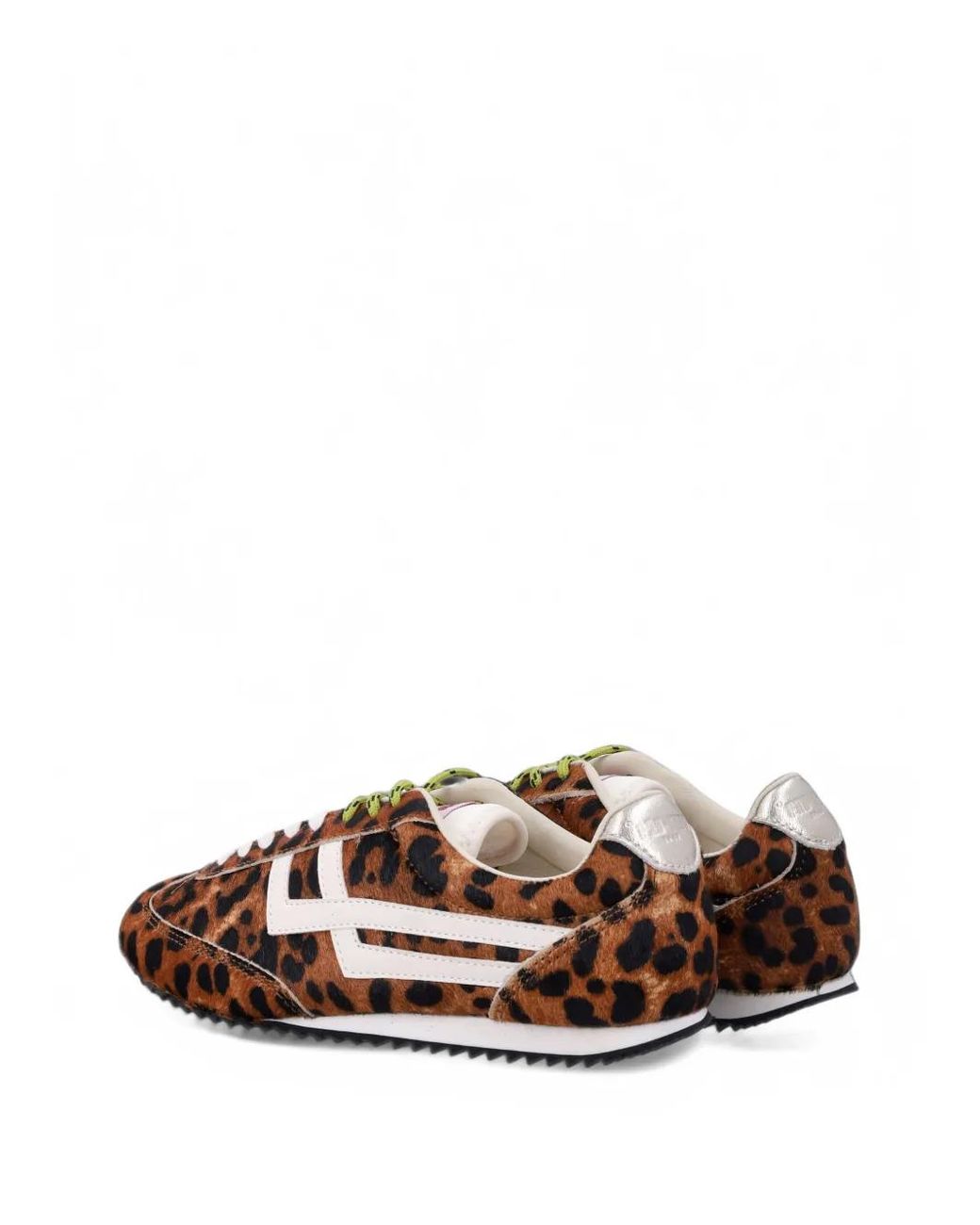 Pro Keds Brown Racer 77 Leopard-Print Sneakers