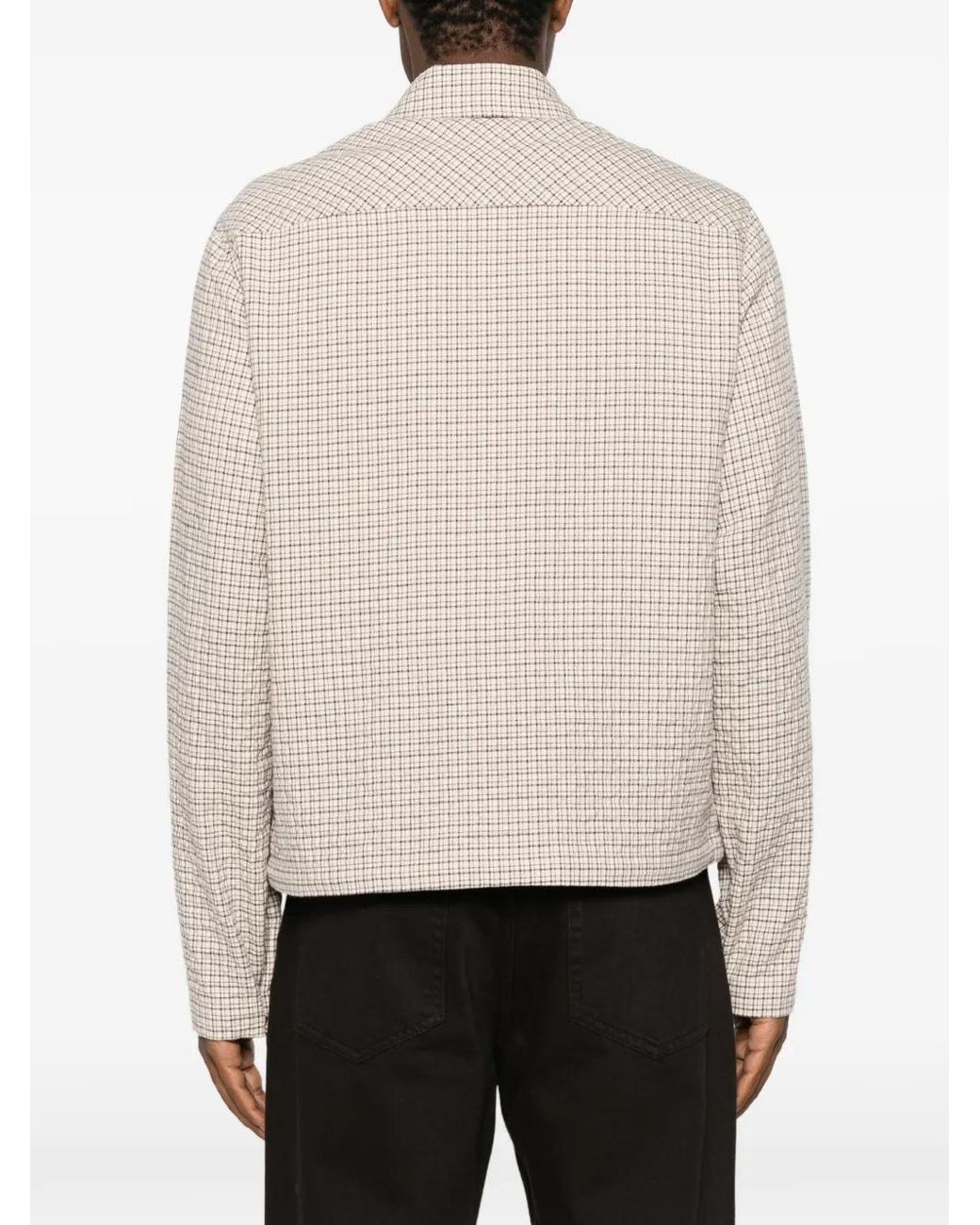 Moncler Natural Surchemise En Flanelle Micro Madras for men