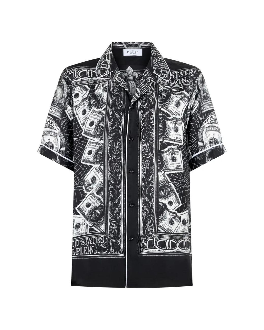 Philipp Plein Black Chemise À Imprimé Tête De Mort for men