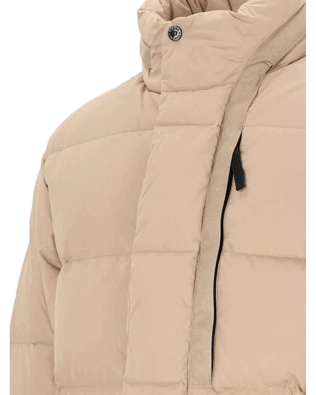 Stone Island Natural Quilted Compass-Patch Padded Jacket for men