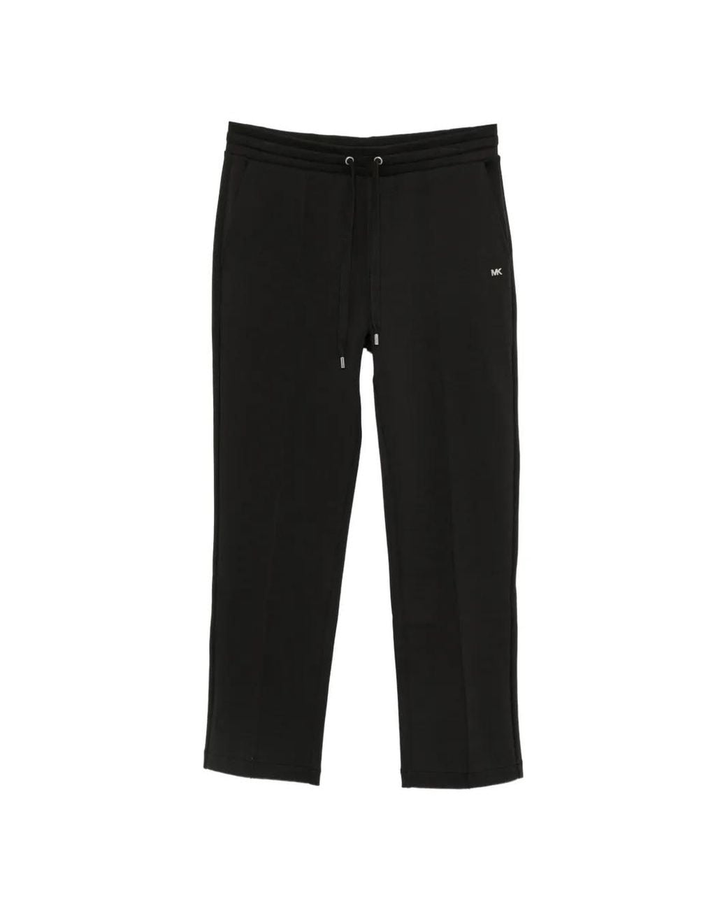 Michael Kors Black Logo-Plaque Drawstring Trousers for men