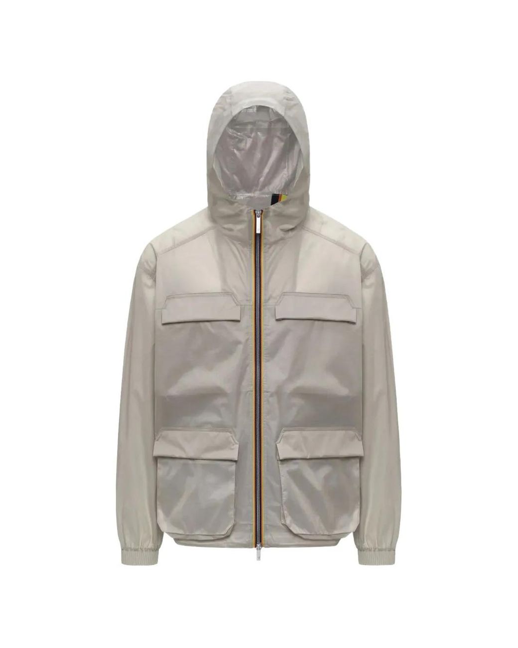 K-Way Gray Hooded Pocket Jacket for men