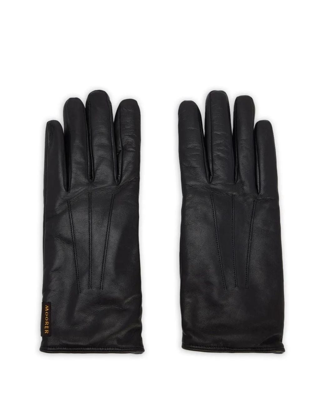 Moorer Black Logo Detail Gloves