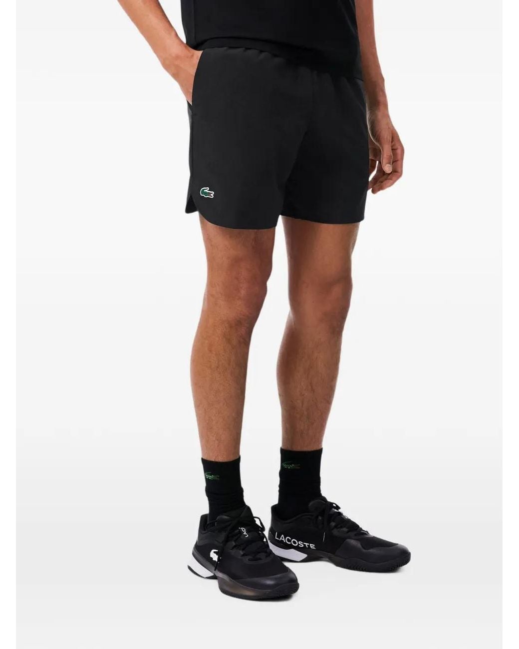 Lacoste Black Tennis X Novak Djokovic On Court Shorts for men