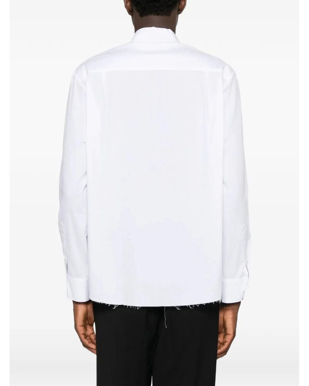 MEDEA White Deconstructed Pocket Shirt for men
