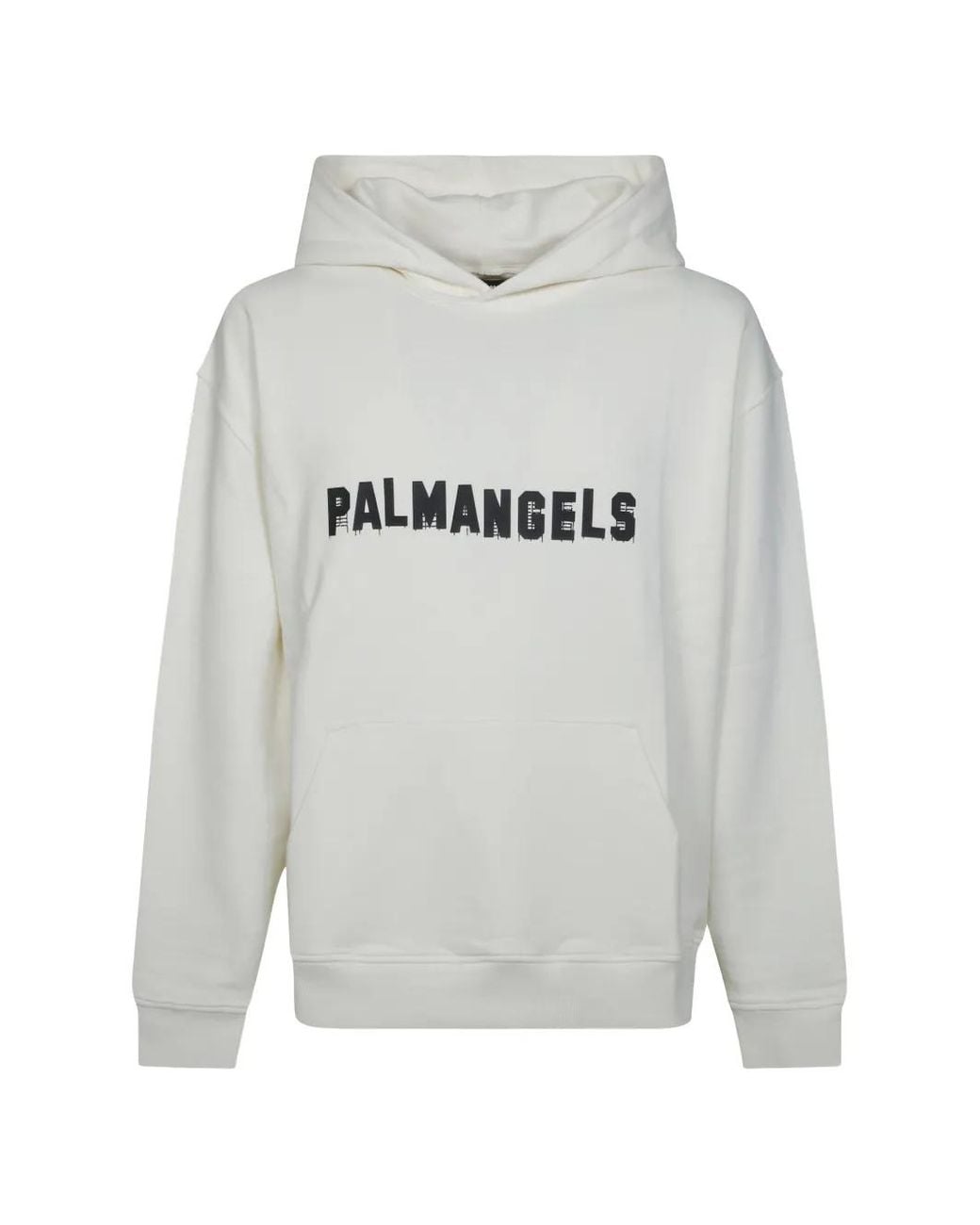Palm Angels Gray Palm Hills Logo-Print Hoodie for men