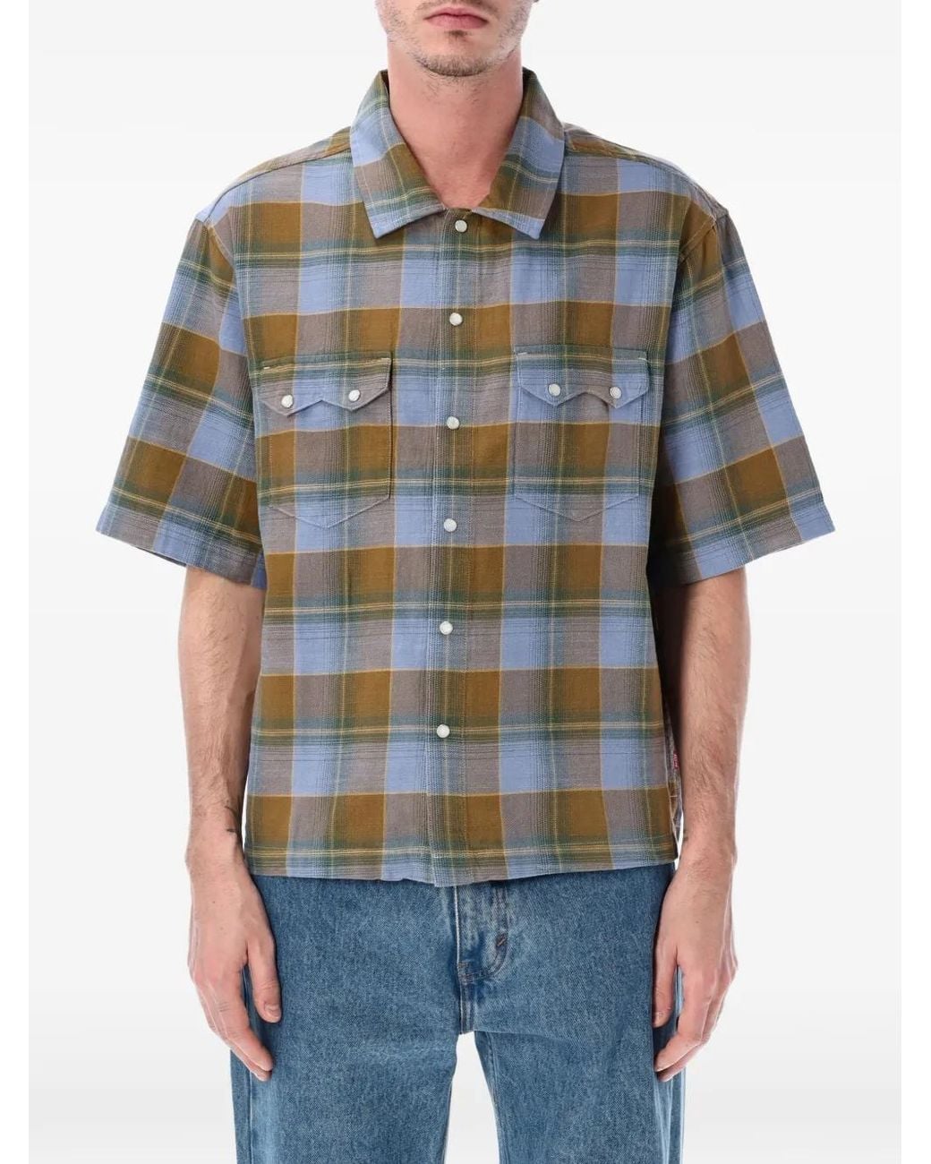 Levi's Blue Check Pocket Shirt for men
