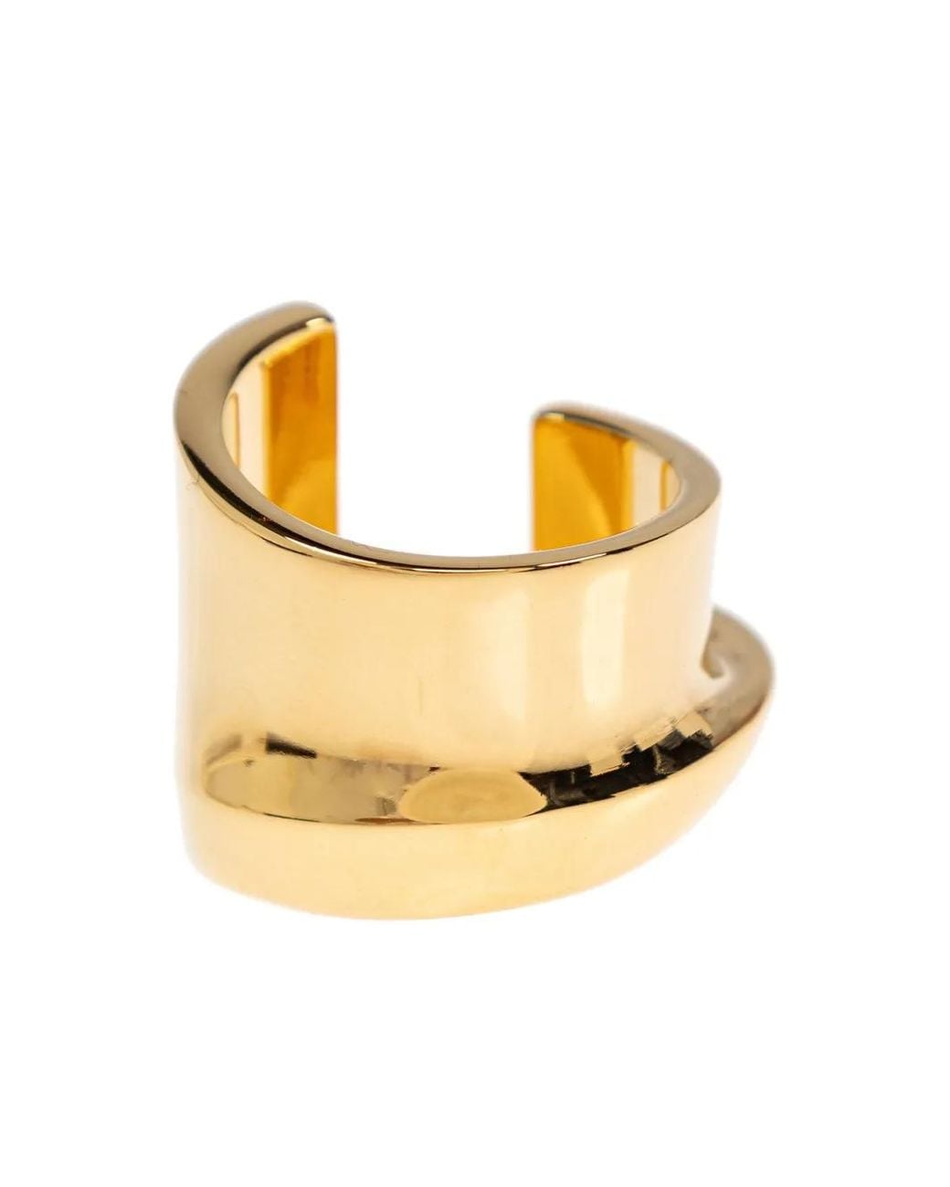 Jacquemus Metallic Curved Brass Ring
