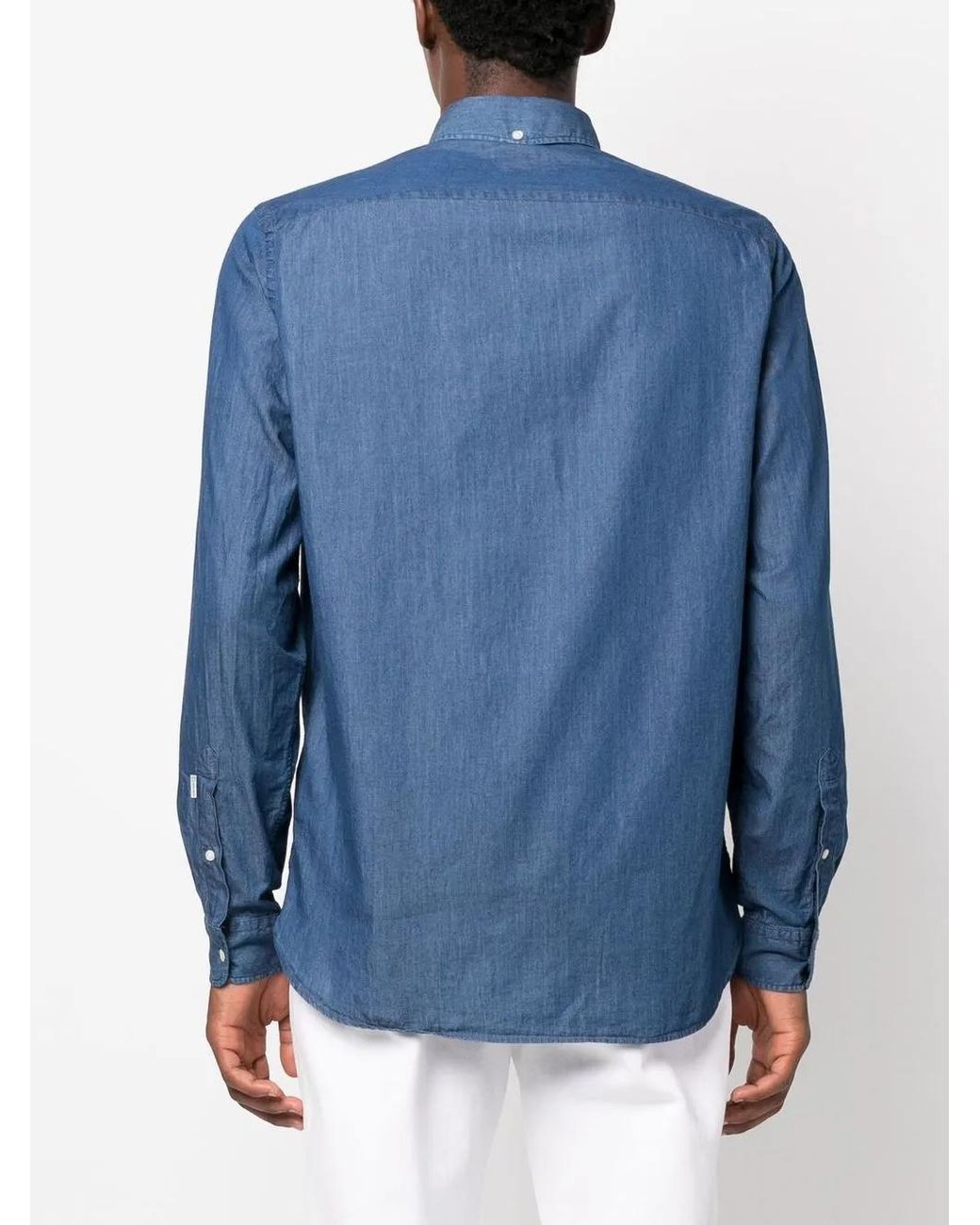Woolrich Blue Classic Shirt Clothing for men