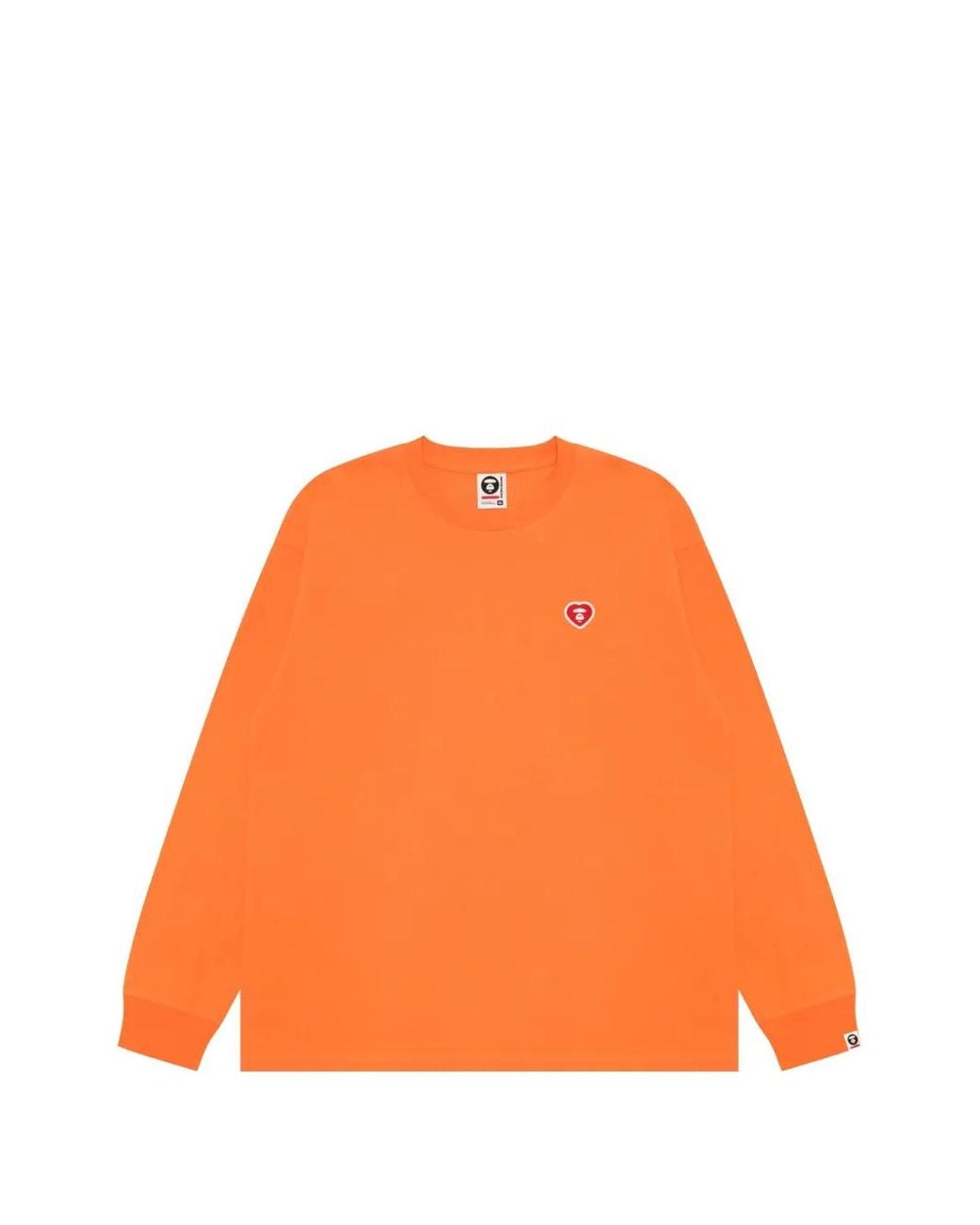Aape By A Bathing Ape Orange Long-Sleeve T-Shirt for men