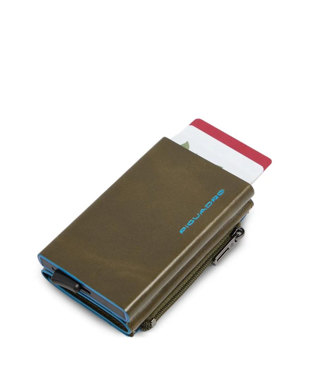 Piquadro Green Logo-Lettering Wallet for men