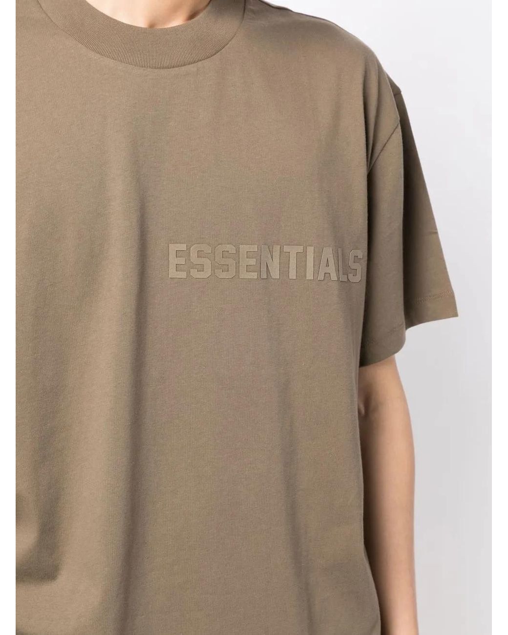 Fear Of God Green Logo-Appliqué Crew-Neck T-Shirt for men