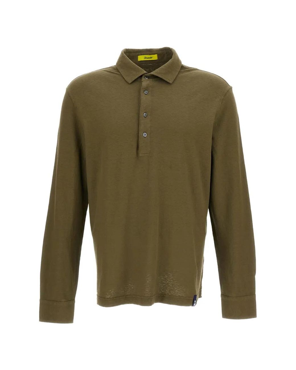 Drumohr Green Long-Sleeve Polo Shirt for men