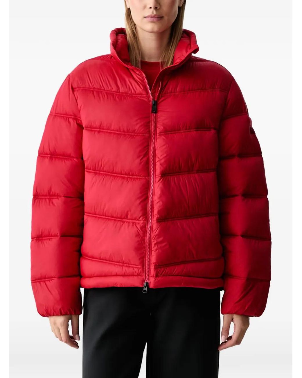 Napapijri Red Ega High-Neck Puffer Jacket