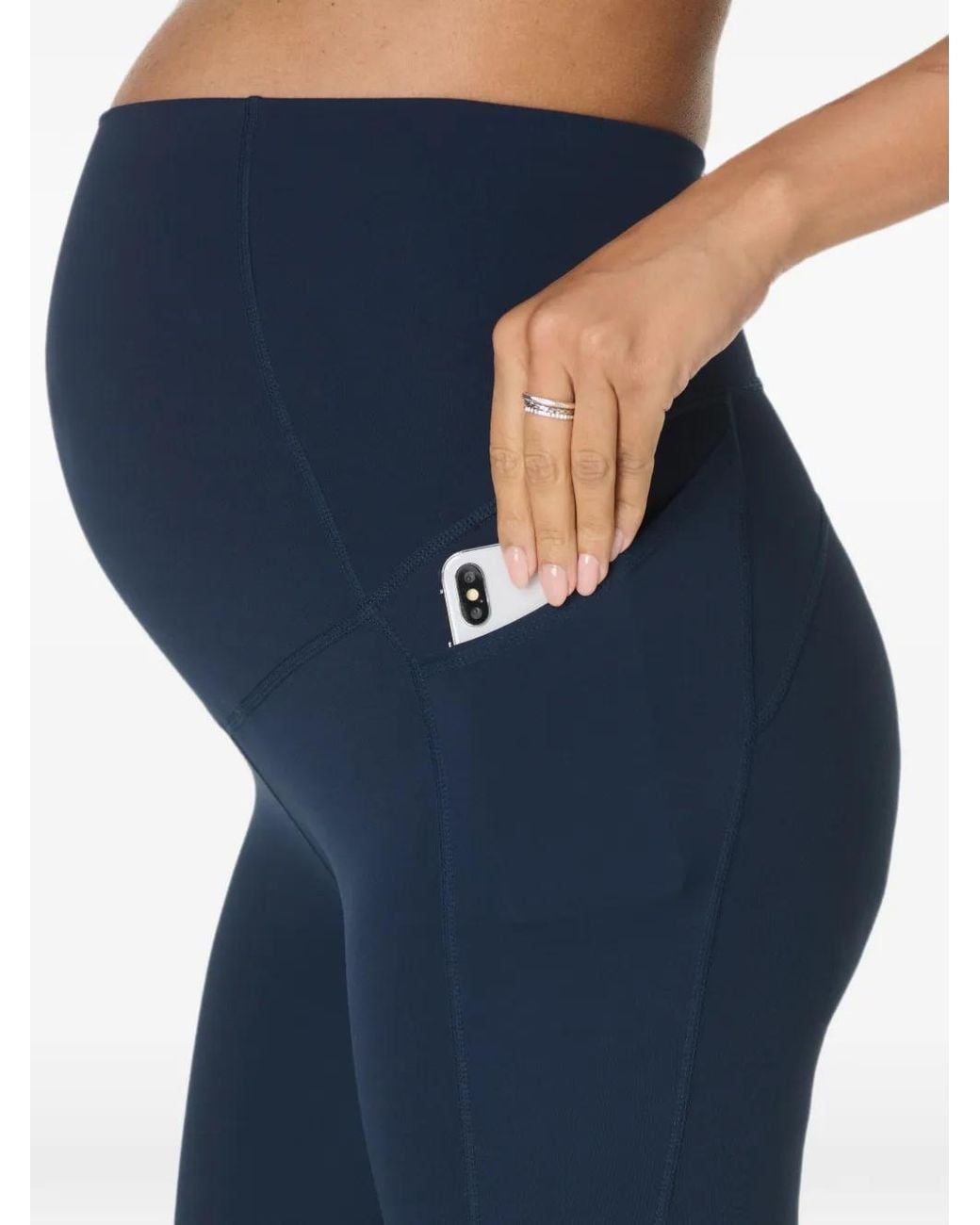 Sweaty Betty Blue High-Waisted Side-Pocket Maternity Leggings