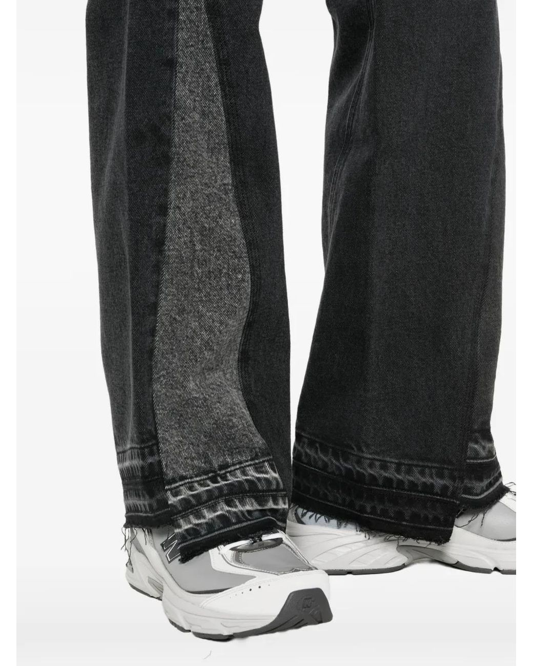 Jean Droit À Empiècements Patchwork GALLERY DEPT. en coloris Black