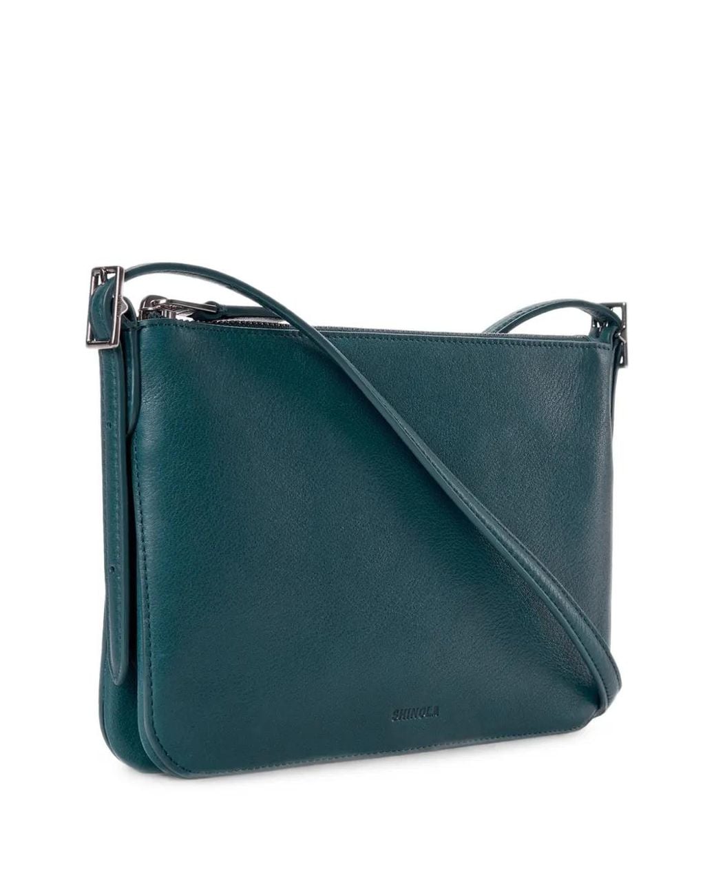 Shinola Green Small Bixby Leather Cross Body Bag