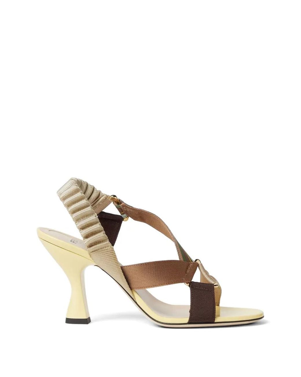 Fendi Metallic Iconic Colibrì Sandals