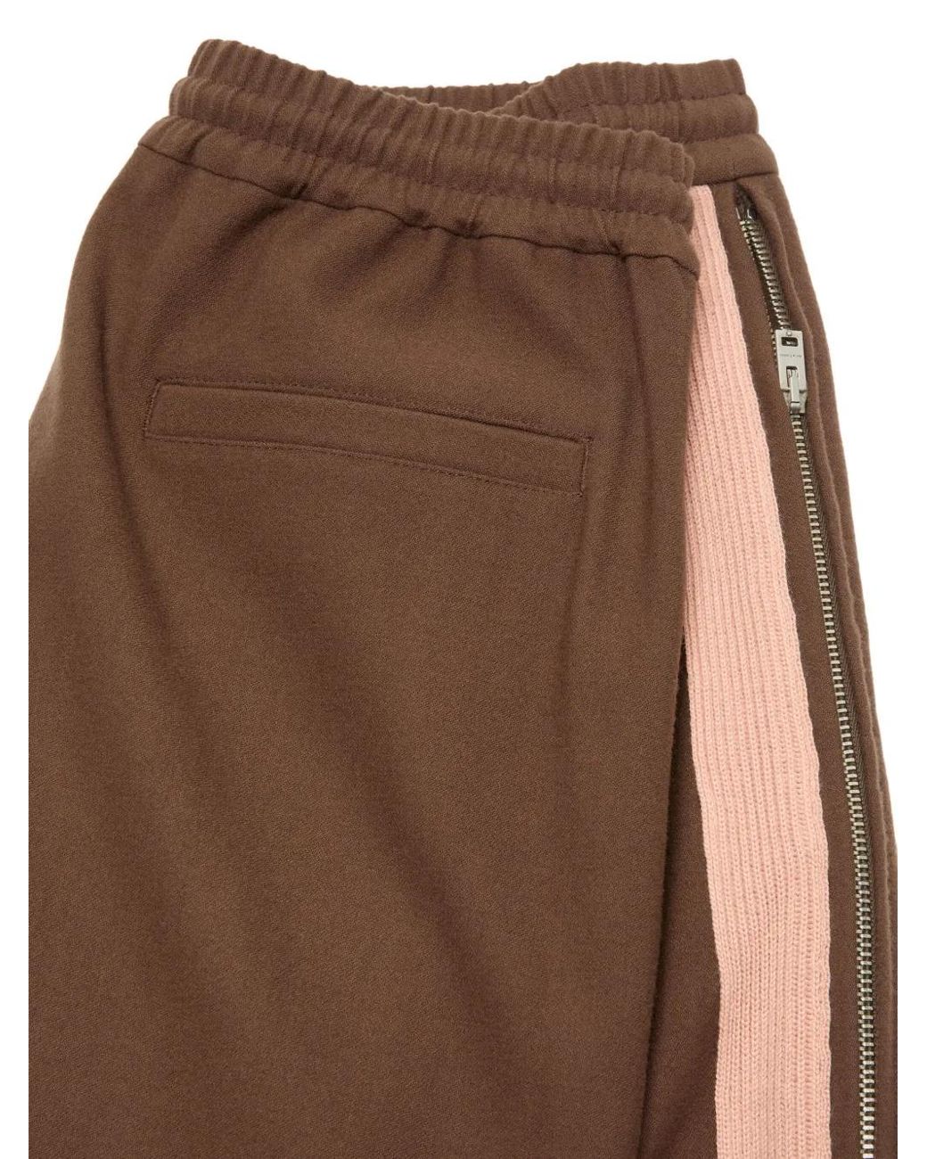 Acne Brown Zip-Up Track Pants for men