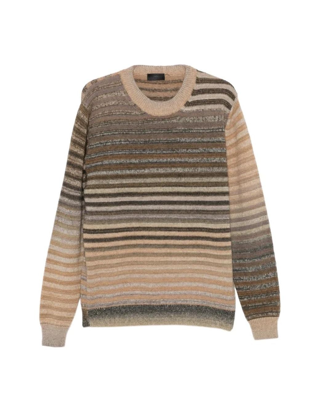 Dondup Natural Striped Wool-Blend Sweater for men