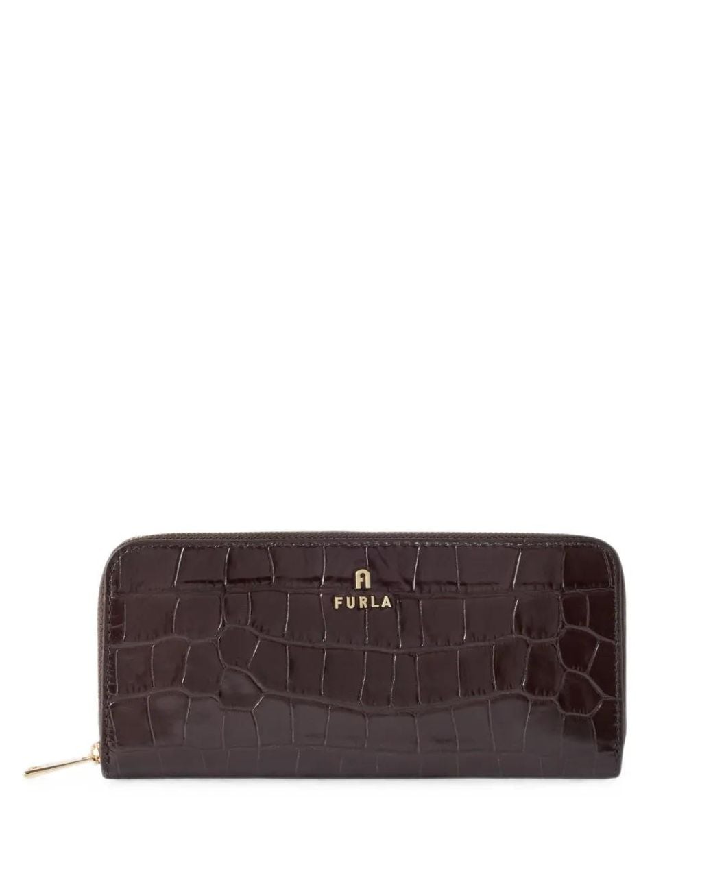 Furla Brown Camelia Full Round Zip L