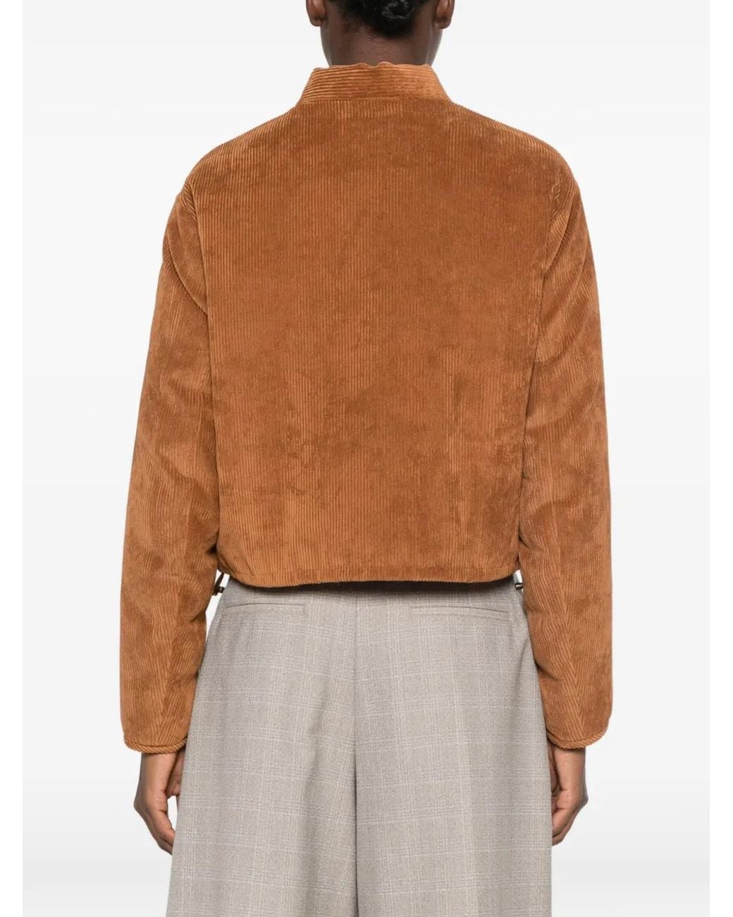 Moncler Brown Corduroy Reversible Jacket