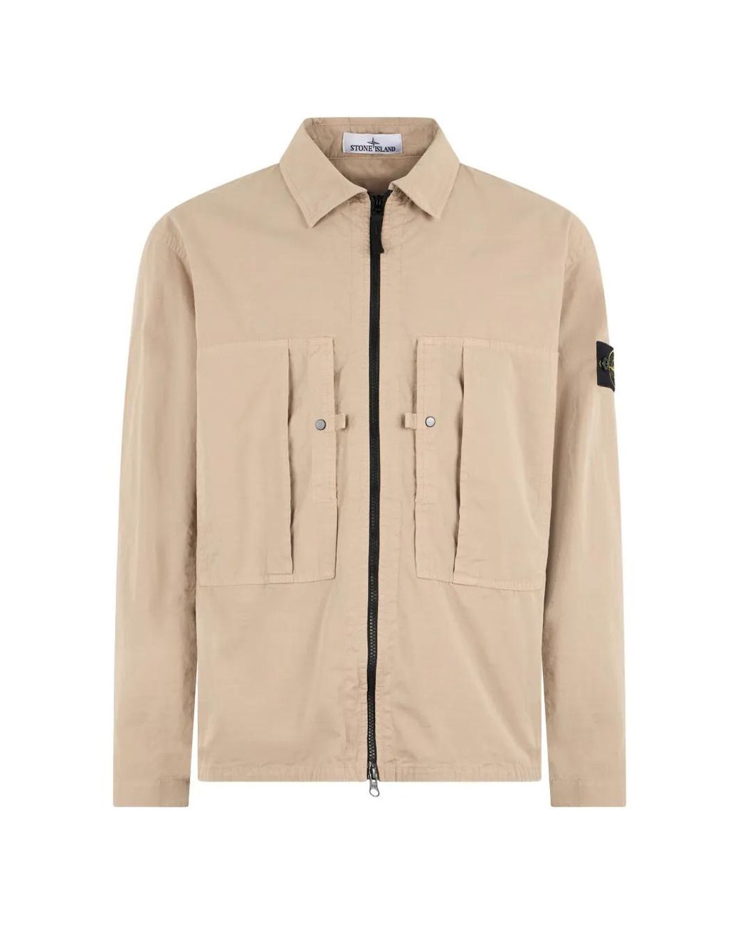 Stone Island Jacke Mit Aufgesetzten Taschen in Natural für Herren