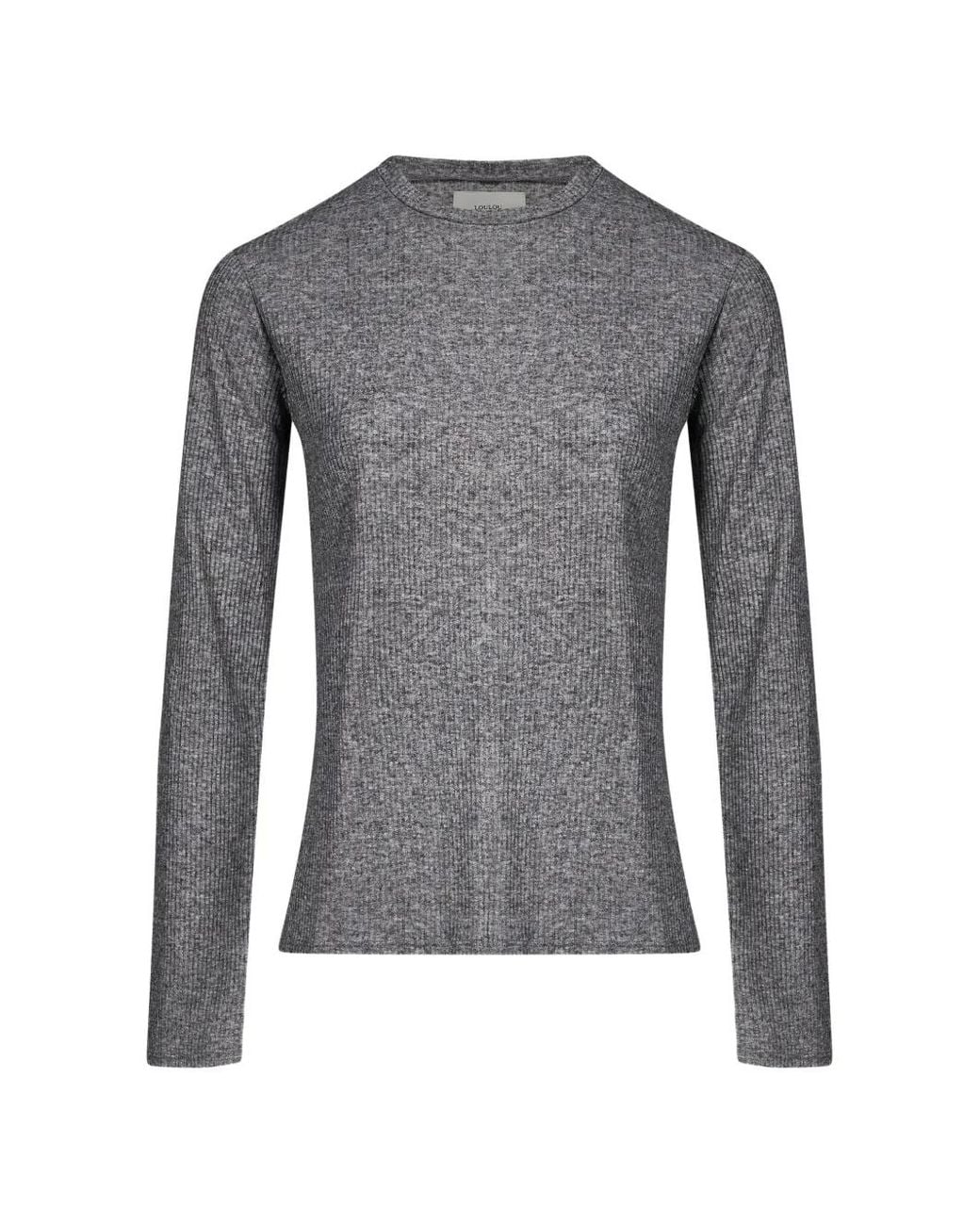 Loulou de Saison Gray Ortigia Ribbed-Knit Sweater