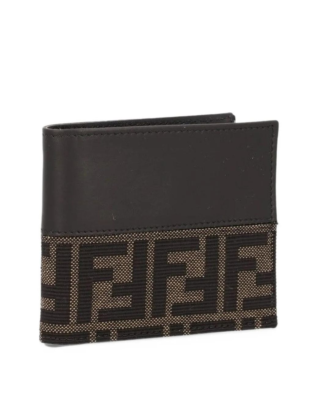 Fendi Black Ff Jacquard Wallet for men