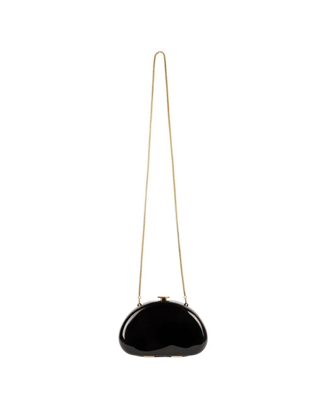 Gemy Maalouf White Glossy-Effect Chain-Strap Clutch