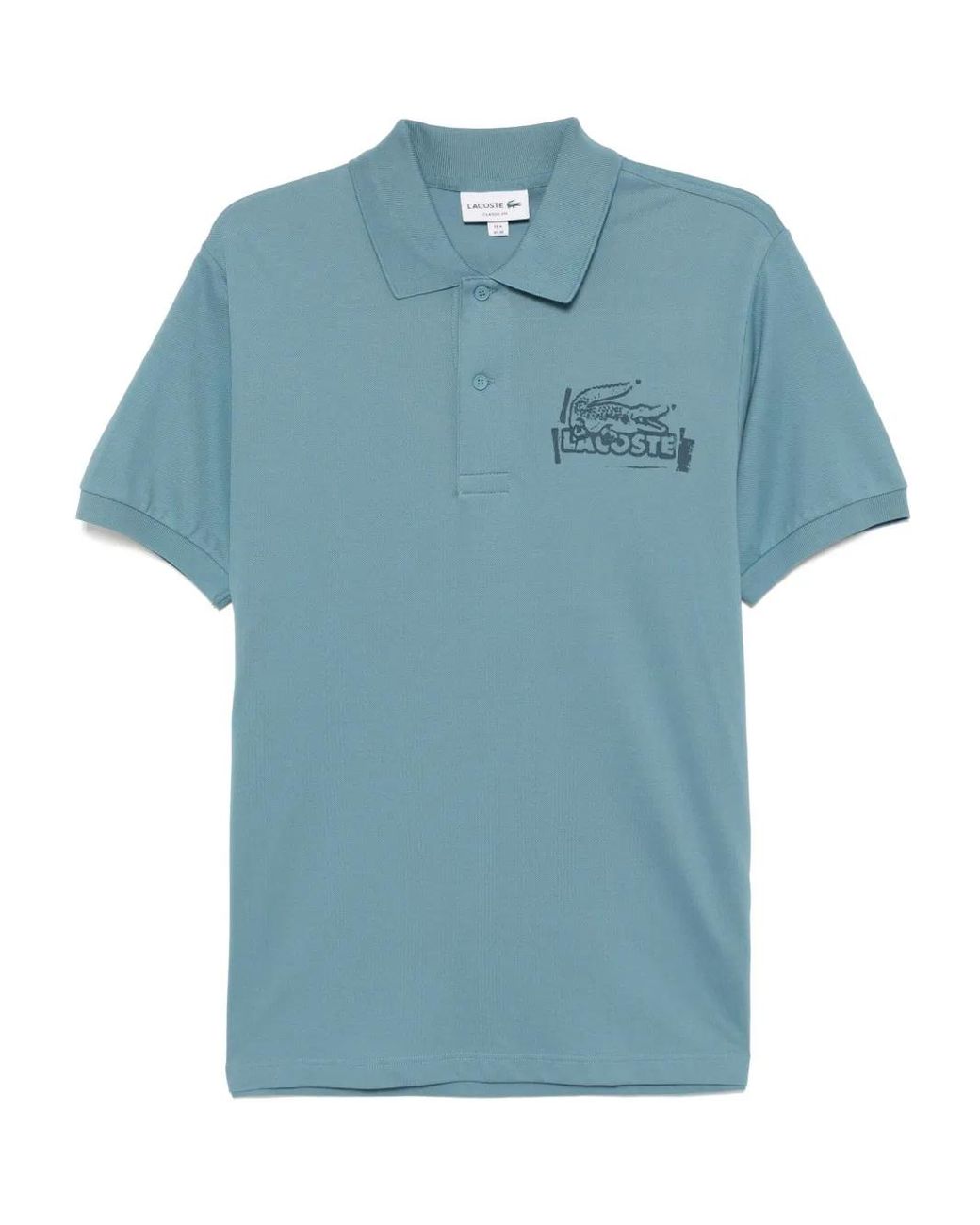 Lacoste Blue Classic Printed Polo Shirt for men
